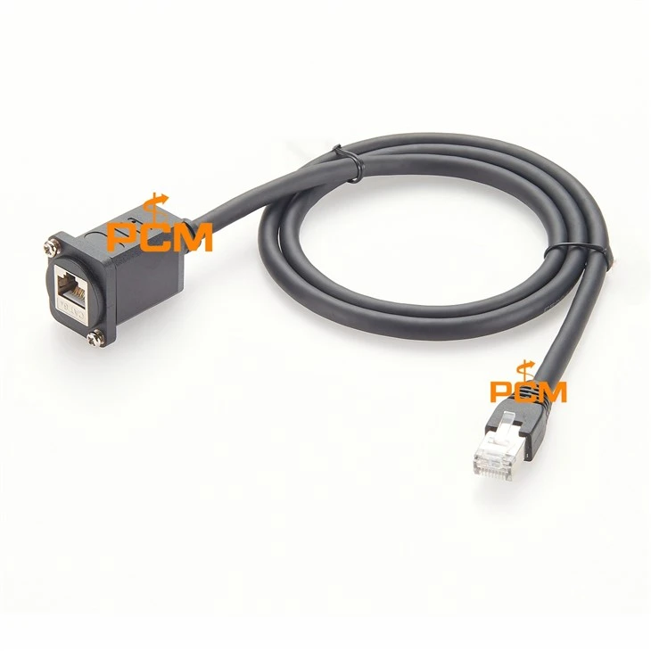 rj 45 ethernet round panel mount adapter plug