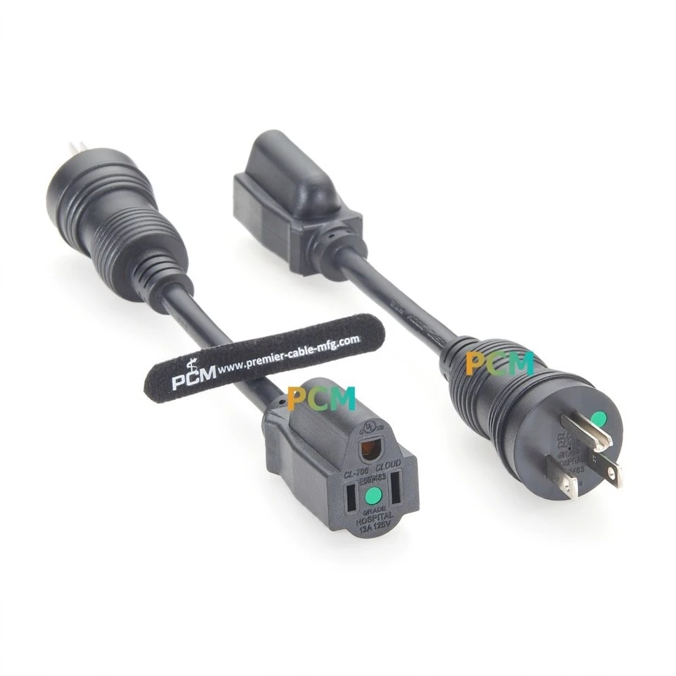 Hospital Grade 5-15P To 5-15R Extension Cord best