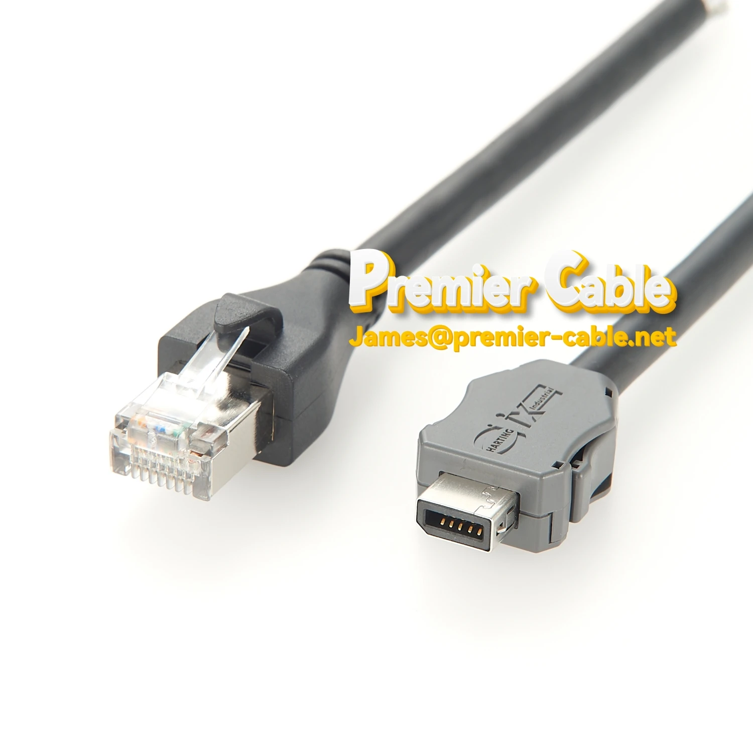IX A Key to RJ45 Plug High Flex Industrial Ethernet Cable CAT6A TPE Jacket 