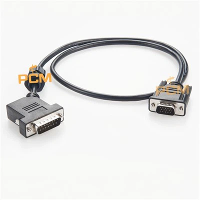 45 מעלות DB15 עד HDB15 VGA צג כבל