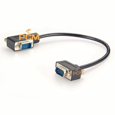 HDB15 VGA מכלול כבל זווית ישרה