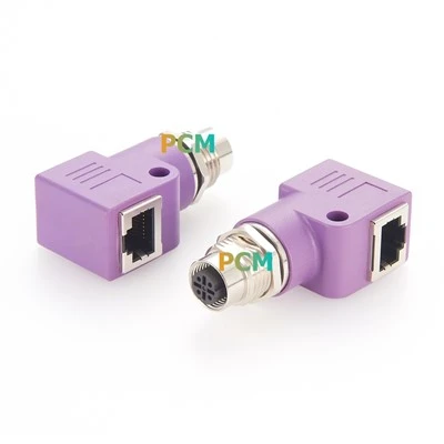 לוח מחבר מעגלי M12 רכוב ל- RJ45