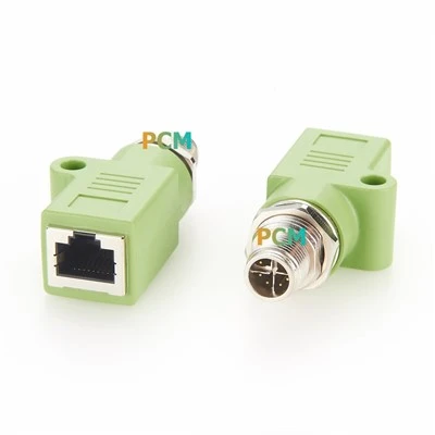 M12 Code Code ל- RJ45 מתאם הרכבה