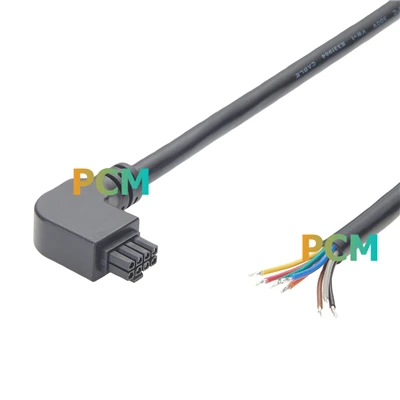 Molex Micro-התאימו למכלול כבל חשמל עם 8 פינים בזווית ישרה