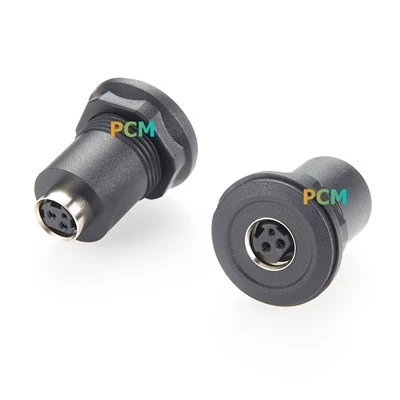 Power Din 3 PIN נקבה עוברת דרך מחבר הר הפאנל