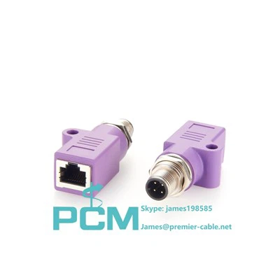 מתאם Profinet M12 ל- RJ45 Jack Back Mount