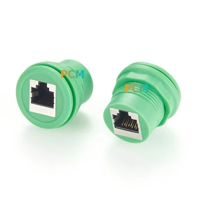 RJ45 נקבה עוברת דרך הרכבה עגולה