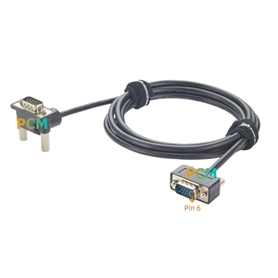 כבל צג HD15 VGA עם זווית למעלה