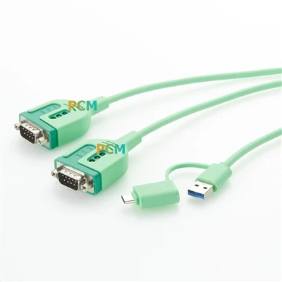 כבל USB ל-Dual DB9 RS232 טורי